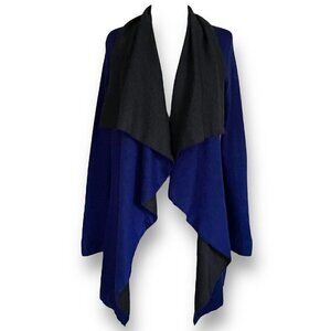 Eileen Fisher Womens Cardigan XS Blue Gray Mohair Cashmere Organic Cotton Open